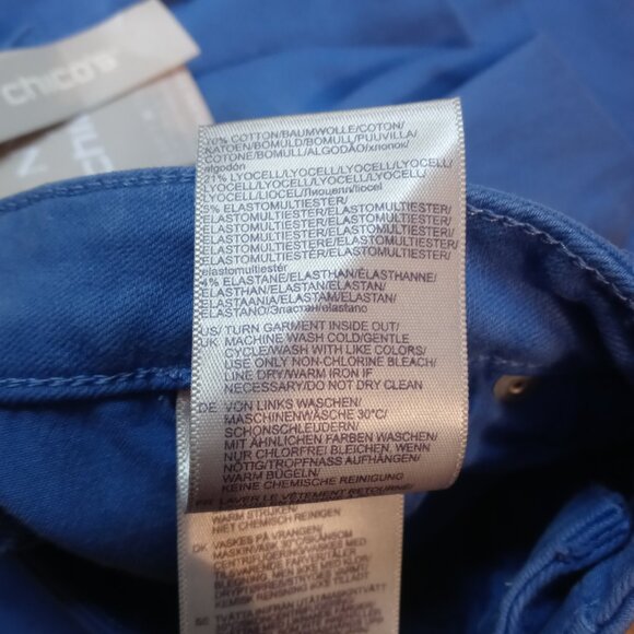 NWT NYDJ FOR CHICO'S flawless contour skinny ankle jeans in amparo blue (sz10) - Picture 8 of 12